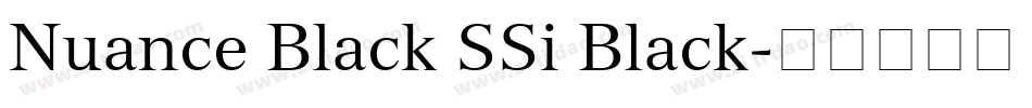 Nuance Black SSi Black字体转换
